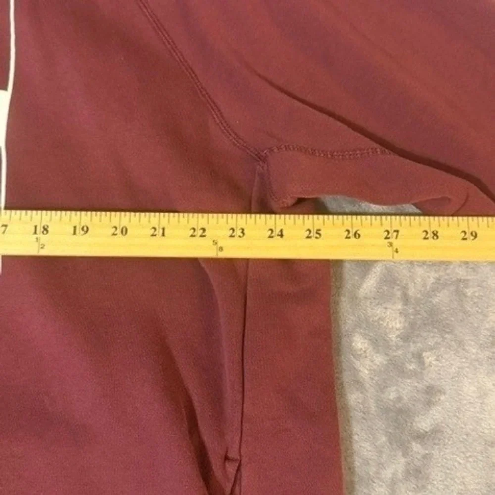 Jordan Air Mens XXL Fleece Hoodie Burgundy Maroon Raglan Graphic Logo Sweatshirt